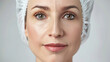 © Generative Stocks - A before-and-after comparison of a patient's face after a mini facelift. stock image, hd quality,