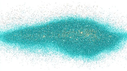 Wall Mural - Teal and Gold Glitter Explosion Abstract Art