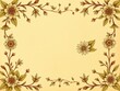 © AiGallery - An ornate floral pattern in shades of green and brown on a light-colored ocre paper background with delicate flowers and leaves, floral patterns, paper structure, natural motifs