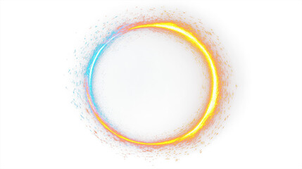 Wall Mural - Glowing Energy Ring with Fiery Gradient