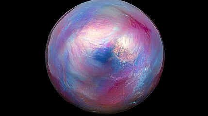Wall Mural - abstract cosmic sphere: swirling nebula in pink, purple and blue hues