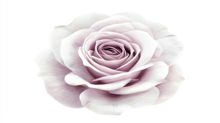 Poster - Delicate Lavender Rose Close-up: A Study in Soft Light and Subtle Beauty