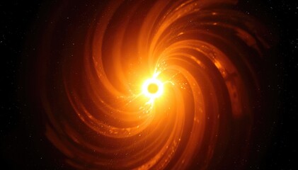 Poster - Intense cosmic swirl bright core radiating energy