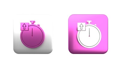 Poster - colorful stopwatch icon isolated on white background. time timer sign. chronometer sign. square butt