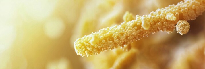 Aufkleber - Close up view of bacteria thriving on bread showing intricate details of growth and texture. Generative AI