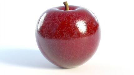 Sticker - Sparkling Red Apple on White Background: A Festive and Whimsical Still Life