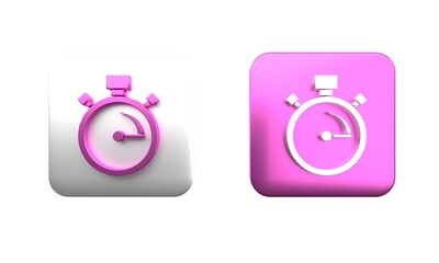 Poster - colorful stopwatch icon isolated on white background. time timer sign. chronometer sign. square butt