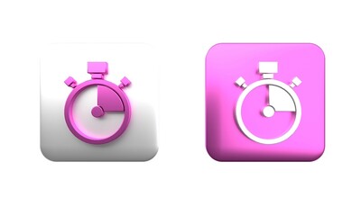 Poster - colorful stopwatch icon isolated on white background. time timer sign. chronometer sign. square butt