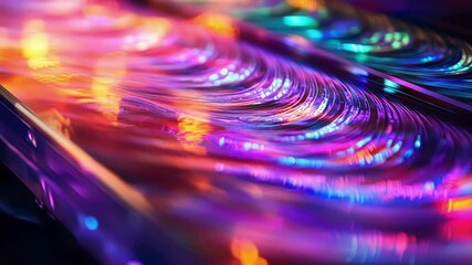 Aufkleber - a closeup of a laser ter at work beads of light sweeping across a patterned sheet of acrylic reveali