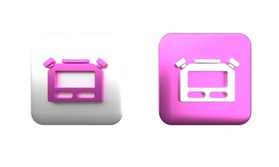 Poster - colorful stopwatch icon isolated on white background. time timer sign. chronometer sign. square butt