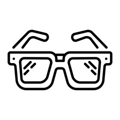 Wall Mural - Fashion glasses icon in line style