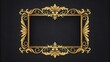 © Yuwadee - Elegant Gold Ornate Frame with Dark Background, Perfect for Luxurious Designs
