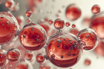 Poster - Cinematic Beauty Showcase Featuring Captivating Molecular Structures in Rich Colors and Dynamic Forms