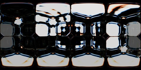 Wall Mural - hdri map, desperation glass blocks, abstract iridescent background design, 3d render panoramic 360 v