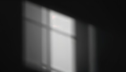 Poster - Soft light through window pane casts shadows on wall moody atmospheric scene