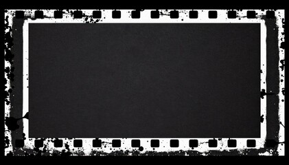 Poster - Film strip frame with grunge texture adding vintage nostalgic feel to projects