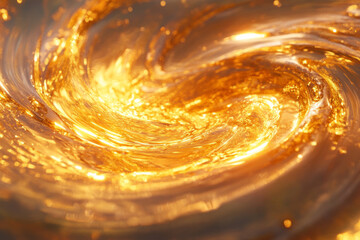 Poster - Mesmerizing Swirl of Shimmering Chrome Captures Intricate Metallic Beauty and Dynamic Movement