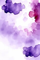 Poster - Abstract background, delicate swirls of purple and pink colors on light background, watercolor painting. 