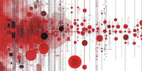 Poster - black abstract technology illustration background