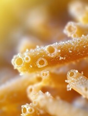 Leinwandbilder - Close up view of bacteria growing on bread surface in indoor setting under natural light conditions. Generative AI