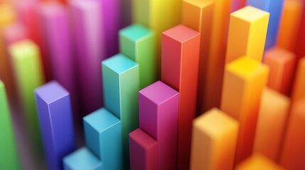 Aufkleber - A close-up of a D histogram with varying bar heights and depths, highlighting the distribution of data across different categories.