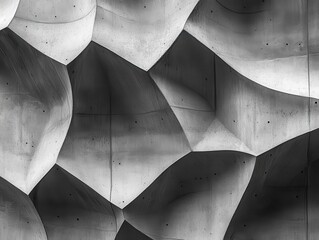 Poster - Abstract Concrete Texture Featuring Smooth Curves and Sharp Angles, Capturing the Essence of Modern Architecture in a Play of Light and Shadow