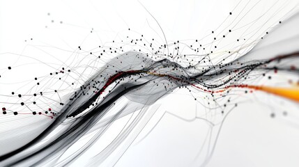 Aufkleber - A wide-angle view of a D line graph with multiple data series, showing curves and intersections in a dynamic and detailed digital presentation.