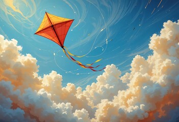 kite flying in the sky