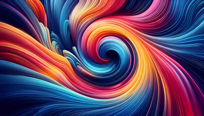 Poster - abstract background with rainbow