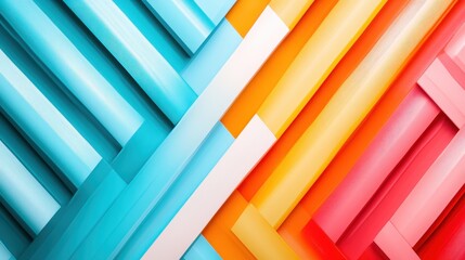 Poster - A vibrant abstract pattern showcasing overlapping lines in a colorful array, exuding a dynamic energy and creative flair in a bold and captivating design.