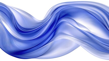 Wall Mural - Abstract Flowing Blue Fabric: An Elegant and Serene Design