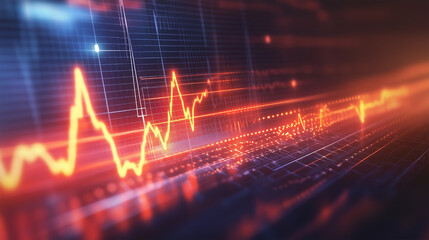 Poster - A graph with a red line that is curved and has a lot of dots
