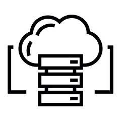 Poster - Cloud free vector icon