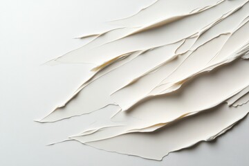 Poster - Creamy texture creates a captivating contrast on a smooth white background