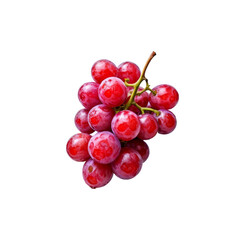 Red Grapes Cluster: A vibrant cluster of red grapes, glistening with dew drops, hangs from a vine, showcasing the rich color and juicy texture of this delicious fruit.