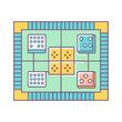 © Waliul - tabletop gaming mat icon, tabletop gaming mat vector illustration-simple illustration of tabletop gaming mat, perfect for tabletop gaming mat logos and icons