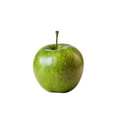 Green Apple: A fresh, vibrant green apple, ripe and ready to eat. The apple's skin is smooth and glossy, showcasing a healthy green color. Perfect for showcasing freshness, health.