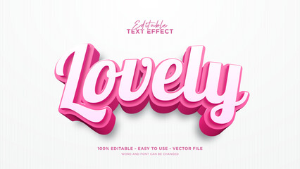 Aufkleber - Editable love 3d text effect, cute text style effect