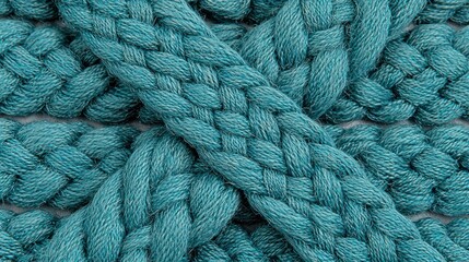 Fototapete - Abstract Teal Textured Braid: A Complex Interwoven Pattern