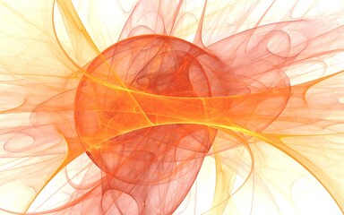 Poster - 3D rendering abstract fractal light background
