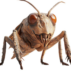 Poster - A detailed 3D render showcases a large brown insect with prominent eyes and textured exoskeleton.