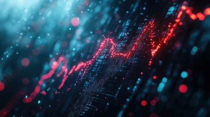Poster - Dark background with red and blue lights creating a dramatic visual effect for background use