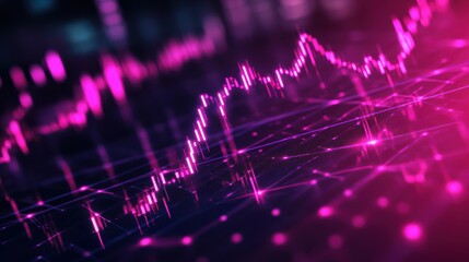 Aufkleber - Pink and black background featuring a line of binary numbers in a digital display format