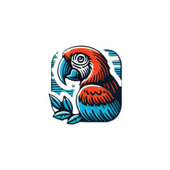 Macaw icon vector symbol design illustration.