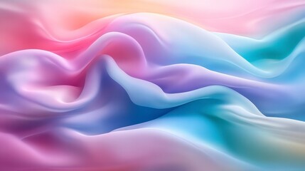 Canvas Print - Abstract Pastel Draped Fabric Soft Pink Blue Purple Silk Texture Background