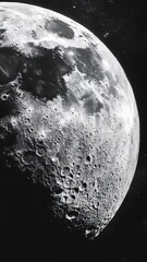 Wall Mural - close up of beautiful moon in the space