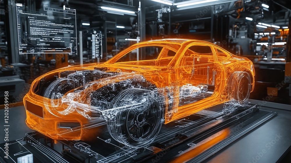 car manufacturing process with 3d digital design and engineering ...