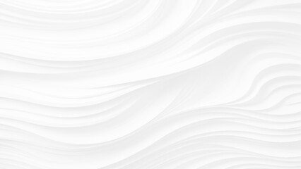 Fototapete - White wave background. Wavy stripes abstract background white gray pattern. Abstract 3d white wave modern minimal background. 