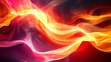 Poster - Vibrant abstract swirls of fiery colors create a dynamic visual experience in a dark backdrop