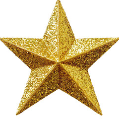 Wall Mural - [transparent background png]golden glitter star ornament